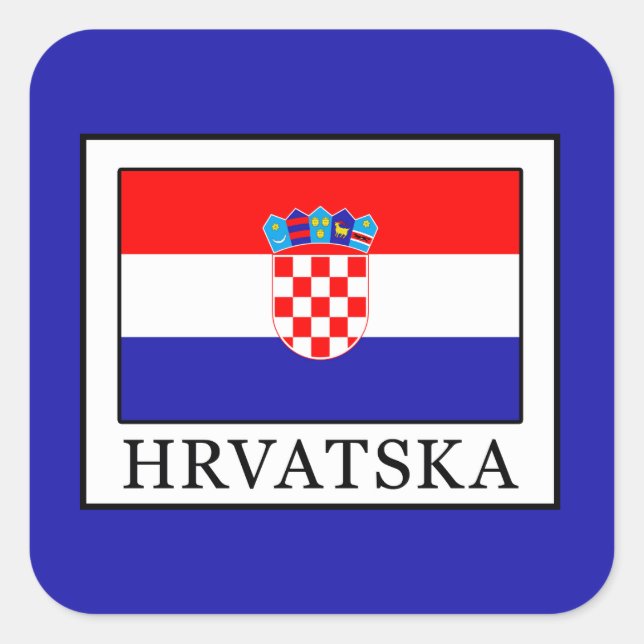 Hrvatska Square Sticker (Front)