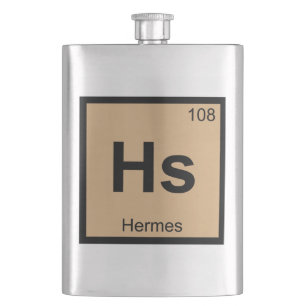 Hs - Hermes God Chemistry Periodic Table Symbol Hip Flask