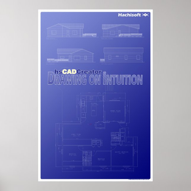 hsCADCreatorFloorPlanPoster Poster (Front)