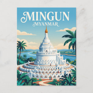 Hsinbyume Pagoda Myanmar Postcard