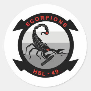 HSL-49 Scorpions Classic Round Sticker