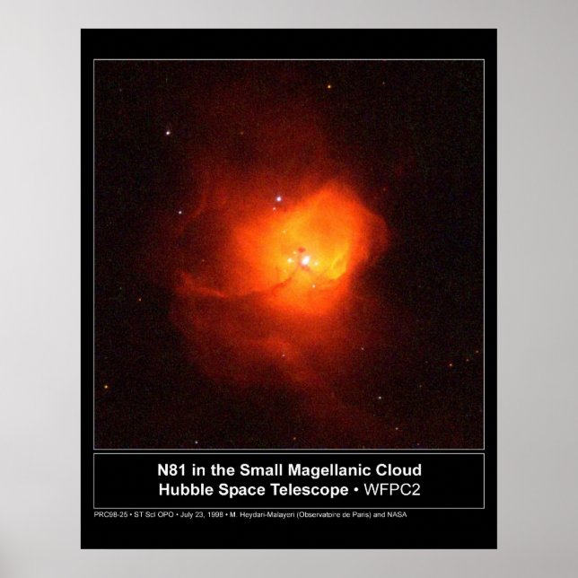 HST N81 in the Small Magellanic Cloud Poster (Front)