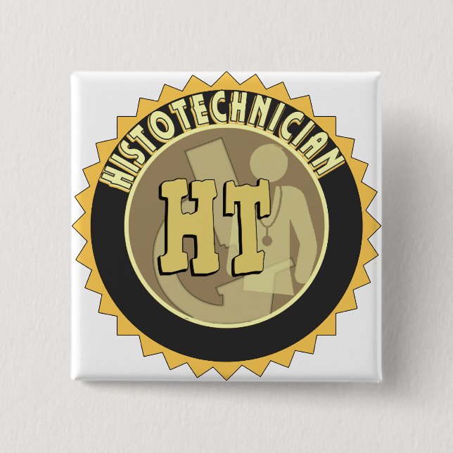 HT BADGE  HISTOTECHNICIAN HISTOLOGY TECH LOGO (Front)