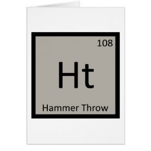 Ht - Hammer Throw Track and Field Chemistry Symbol