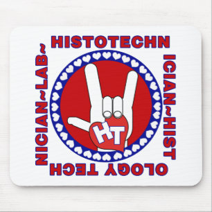 HT HISTOTECHNICIAN HISTOLOGY TECH LOVE LOGO ASL MOUSE MAT