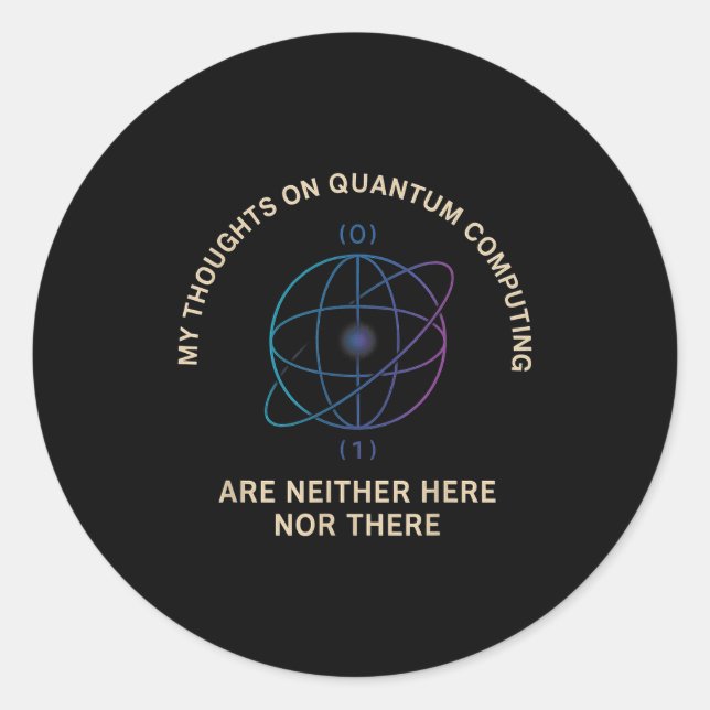 Ht Stem Gift For Teacher Professor Student Quantum Classic Round Sticker (Front)