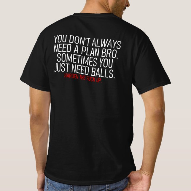 HTFU black back T-Shirt (Back)