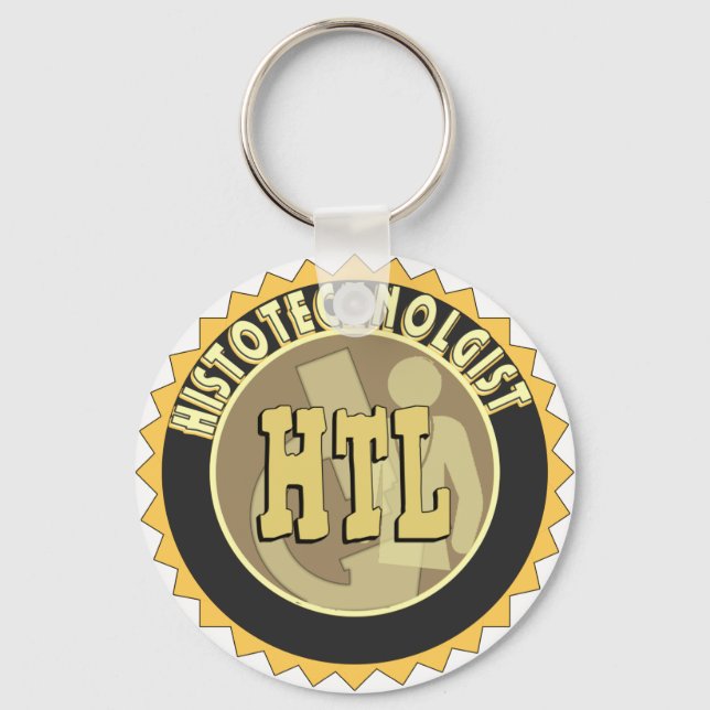HTL BADGE HISTOTECHNOLOGIST HISTOLOGY TECH KEY RING (Front)