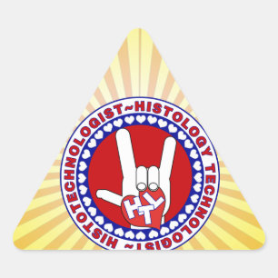 HTL HISTOTECHNOLOGIST SPECIALIST LOGO ROUND LAB TRIANGLE STICKER