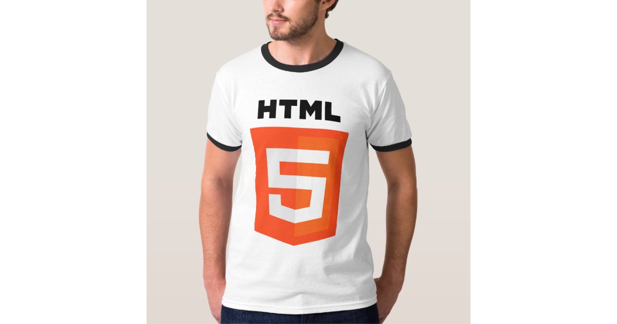 HTML5 Logo TShirt Zazzle.co.uk