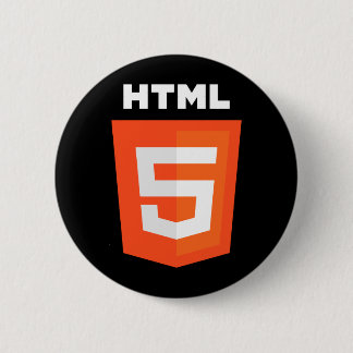 HTML 5 Logo 6 Cm Round Badge