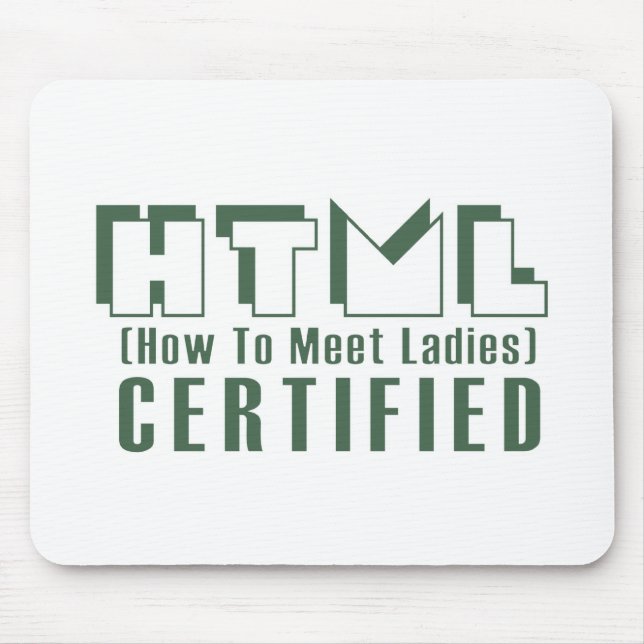 HTML Certified Ladies Mouse Mat (Front)