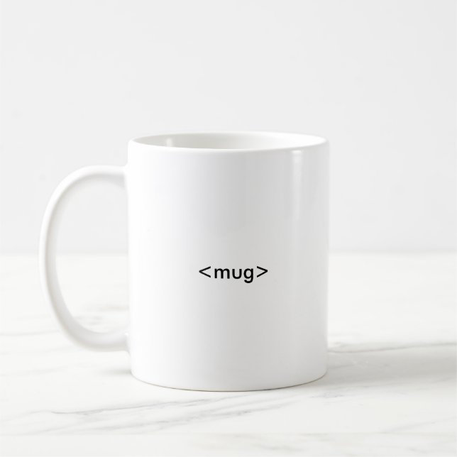 HTML Coder's Mug, <mug></mug> Coffee Mug (Left)