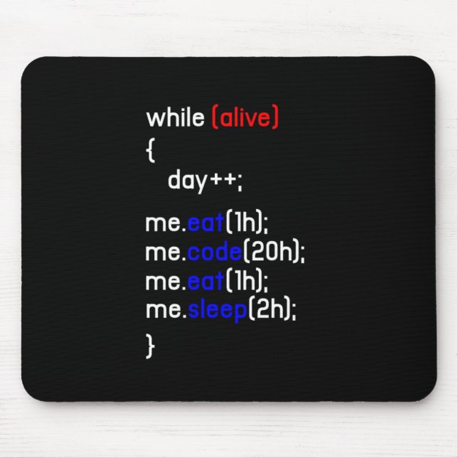 HTML Coding Coder Programmer Programming PC Gift Mouse Mat (Front)