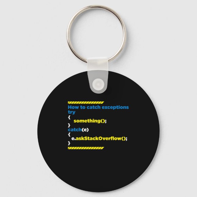 HTML Coding Coder Programmer Programming PC IT Gif Key Ring (Front)