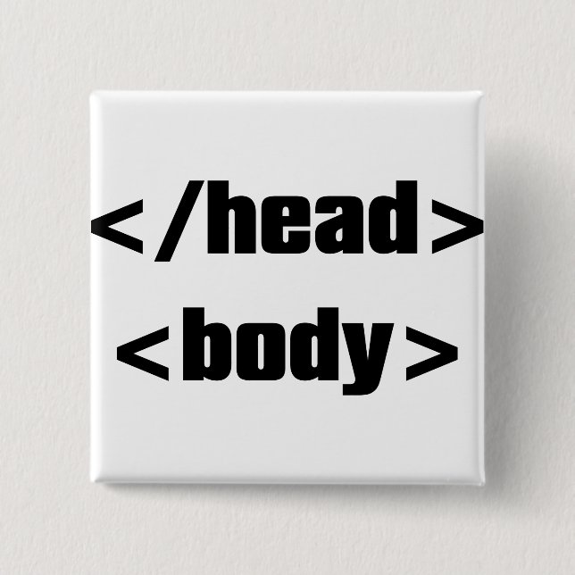 HTML_Element 15 Cm Square Badge (Front)