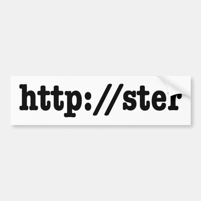 http://ster / html code bumper sticker (Front)