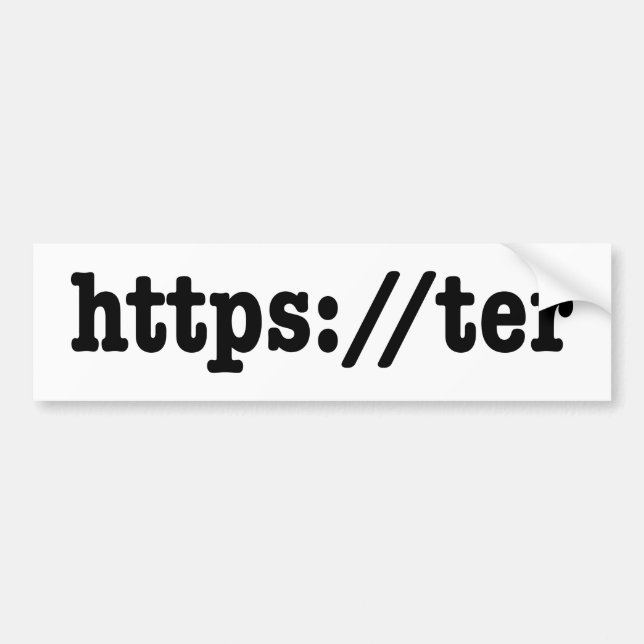 https://ter / html code bumper sticker (Front)