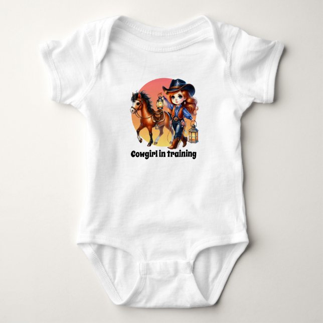 https://www.zazzle.com/cute_cowgirl_ baby bodysuit (Front)