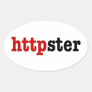 httpster oval sticker
