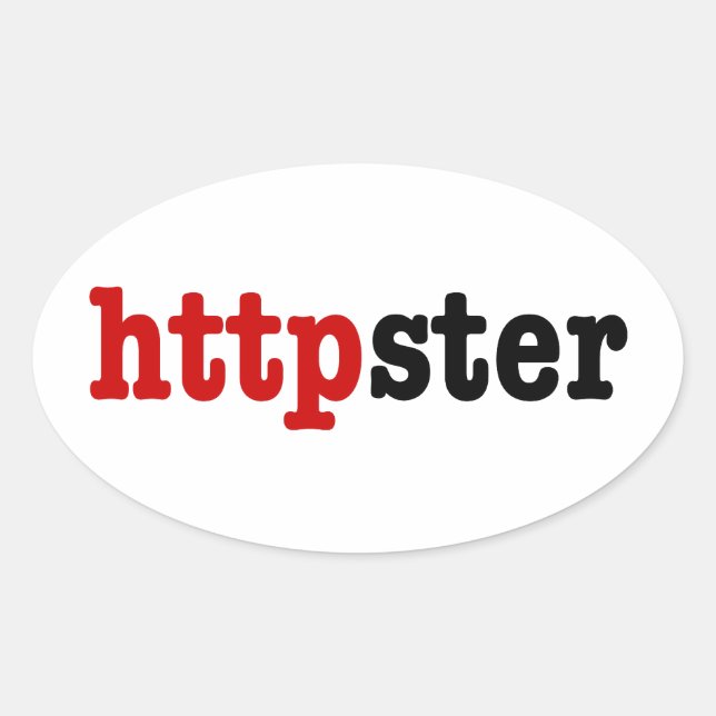 httpster oval sticker (Front)