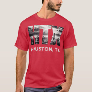 HTX City of Houston Skyline Art Downtown Texas Sou T-Shirt