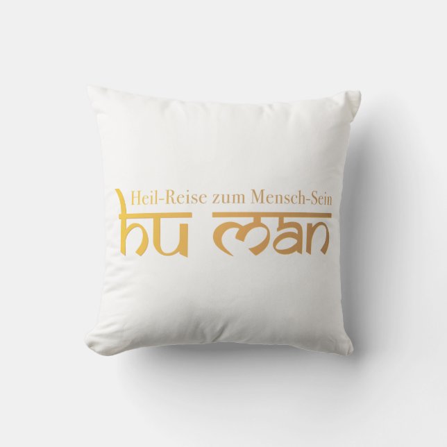 HU MAN - Healing journey to being human Cushion (Front)