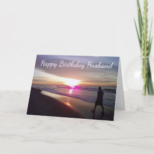 *HUABAND'S BIRTHDAY* BEACH AND LOVE WISHES CARD