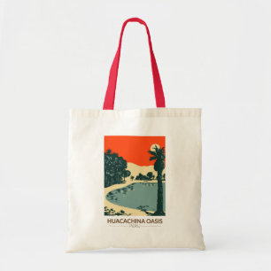 Huacachina Peru Travel Art Vintage Tote Bag