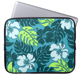Huakini Bay Hawaiian Hibiscus Neoprene Wetsuit Laptop Sleeve
