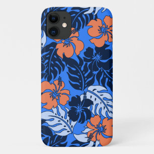 Huakini Bay Hawaiian Hibiscus Ocean Blue iPhone 11 Case