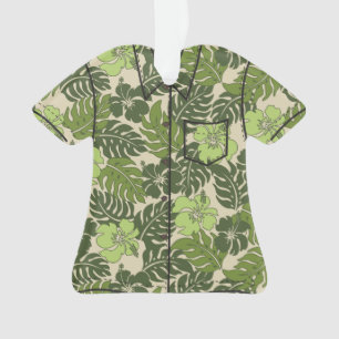 Huakini Bay Hawaiian Hibiscus Vintage Aloha Shirt Ornament