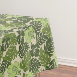 Huakini Bay Hawaiian Hibiscus Vintage Floral Tablecloth