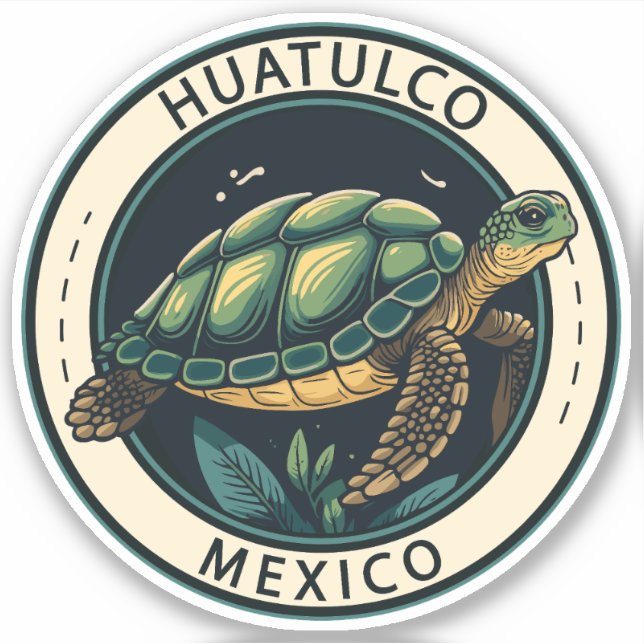 Huatulco Mexico Turtle Badge (Front)
