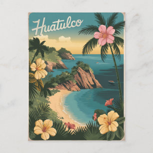 Huatulco Mexico Vintage Postcard