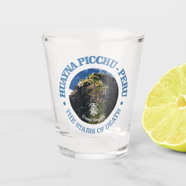 Huayna Picchu (rd) Shot Glass (Front)