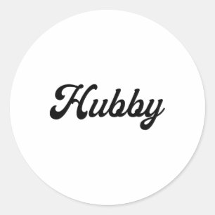 Hub about to wed classic round sticker