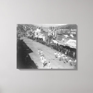 Hub-and-Hub Hose Team Race Photograph Canvas Print