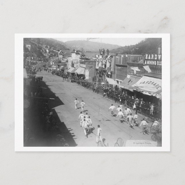 Hub-and-Hub Hose Team Race Photograph Postcard (Front)