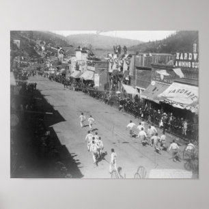 Hub-and-Hub Hose Team Race Photograph Poster