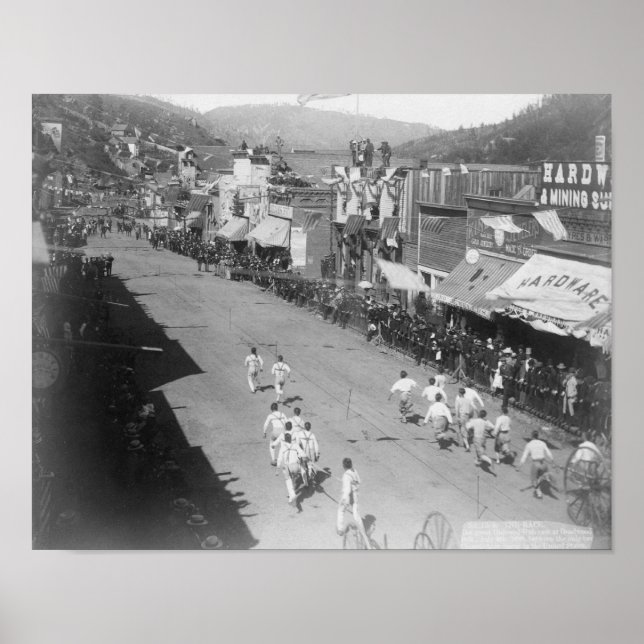 Hub-and-Hub Hose Team Race Photograph Poster (Front)
