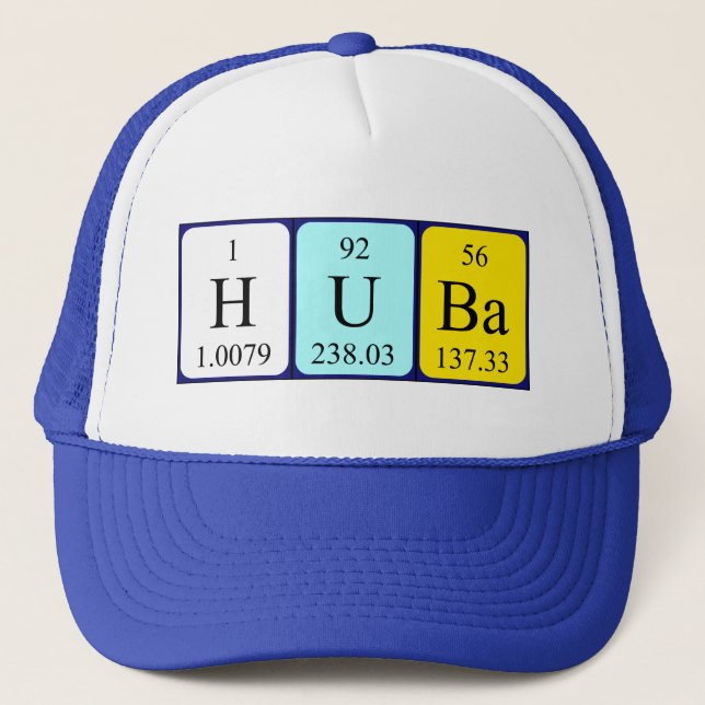 Huba periodic table name hat (Front)