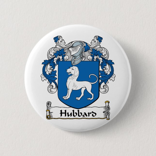 Hubbard Family Crest 6 Cm Round Badge (Front)