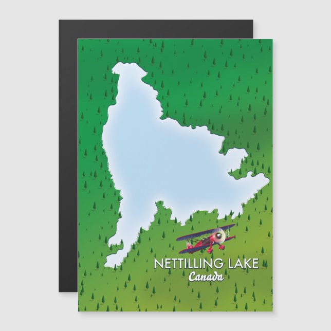 Hubbard lake Northern Michigan lake map (Front/Back)