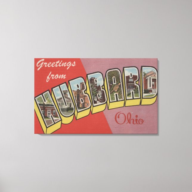 Hubbard, OhioLarge Letter ScenesHubbard, OH Canvas Print (Front)