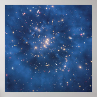 Hubble Finds Dark Matter Ring in Galaxy Cluster Poster