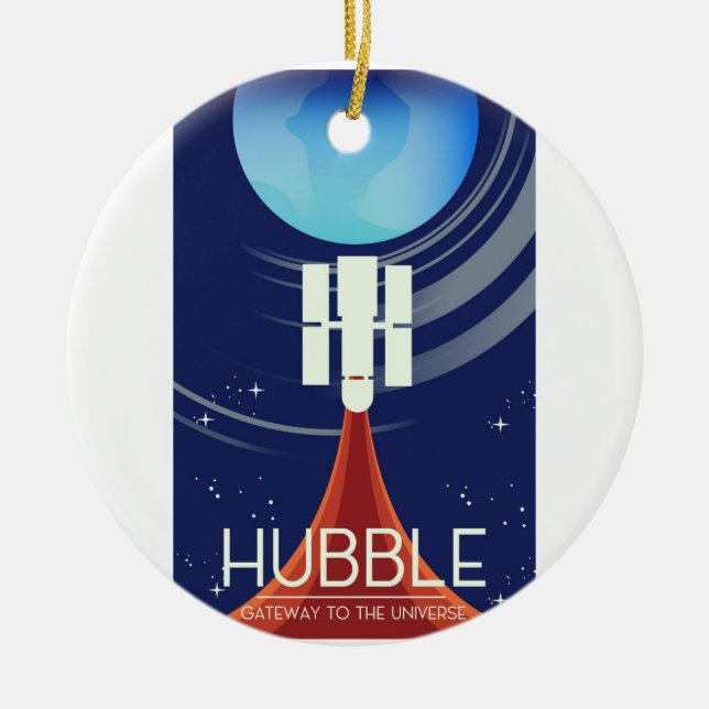 Hubble Gateway to the Universe Ceramic Tree Decoration (Front)