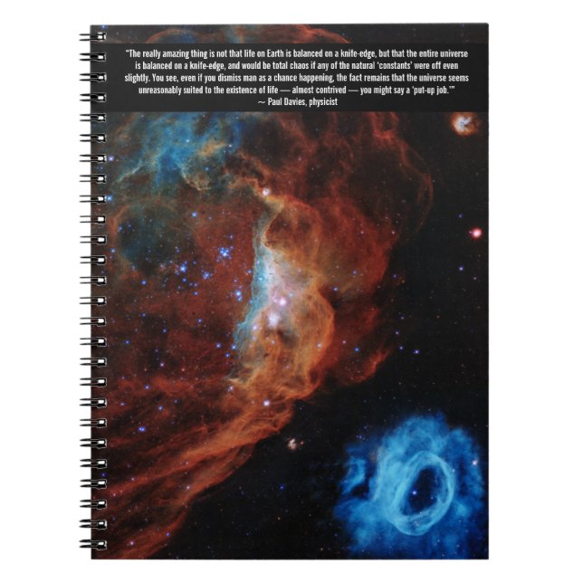 Hubble Nebula Scientist Quotation Notebook (Front)