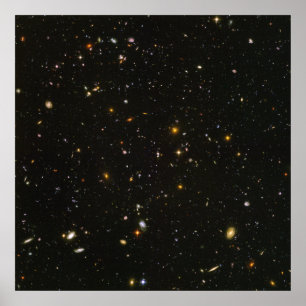 Hubble sees galaxies galore poster