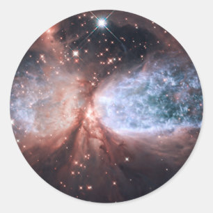 Hubble Snow Angel Classic Round Sticker